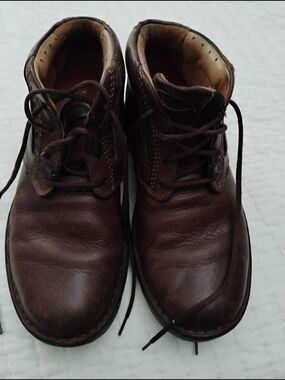 Men's Brown Leather Lace-Up Work Boots